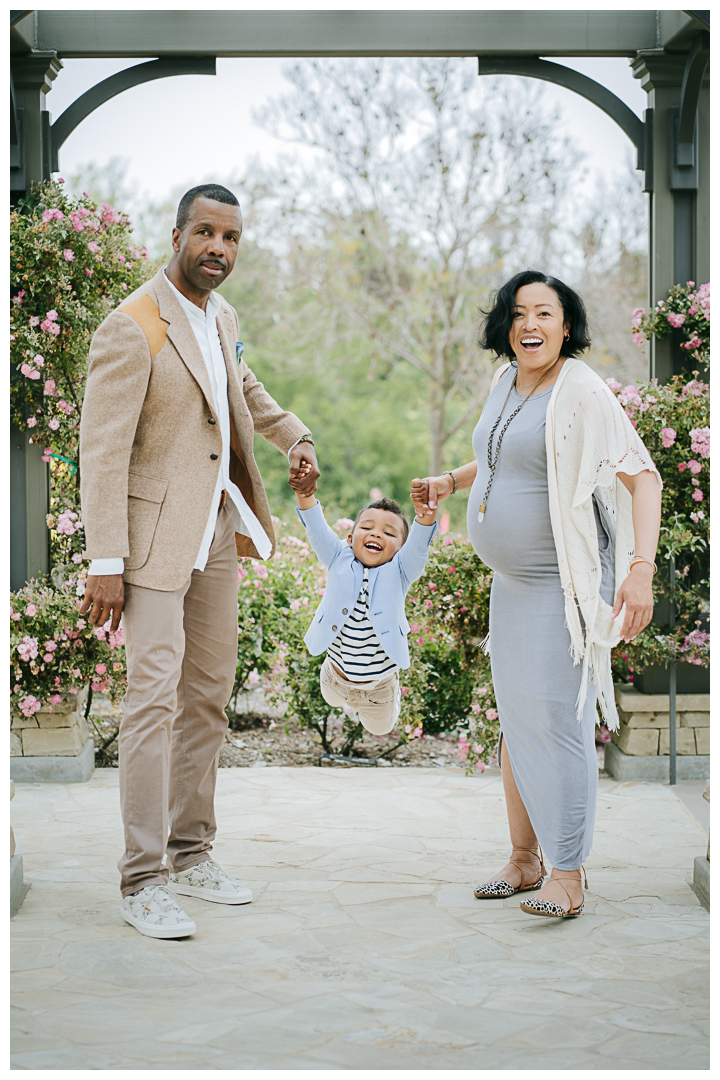 Maternity and Family Photoshoot at South Coast Botanical Garden in Palos Verdes, California