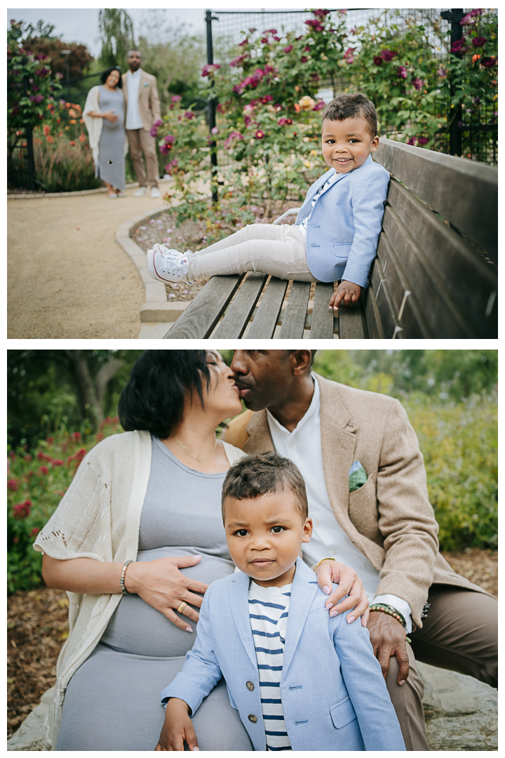 Maternity and Family Photoshoot at South Coast Botanical Garden in Palos Verdes, California