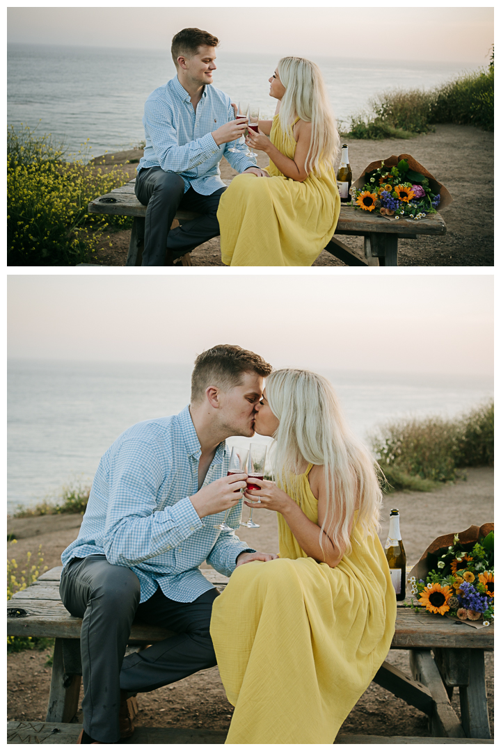 Surprise Proposal at El Matador State Beach in Malibu, Los Angeles, California