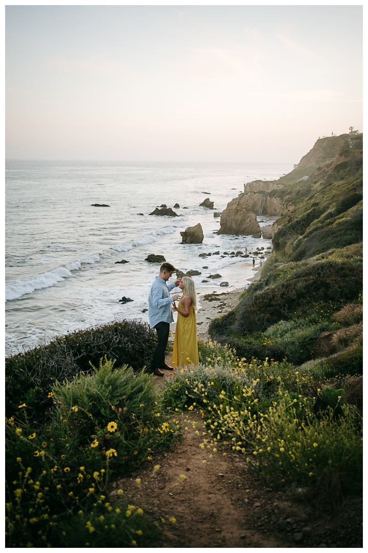 Surprise Proposal at El Matador State Beach in Malibu, Los Angeles, California