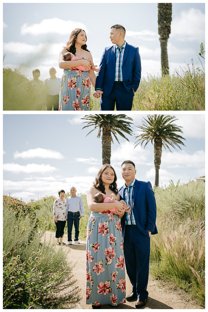 Newborn Family Session at Terranea Resort in Palos Verdes, Los Angeles, California