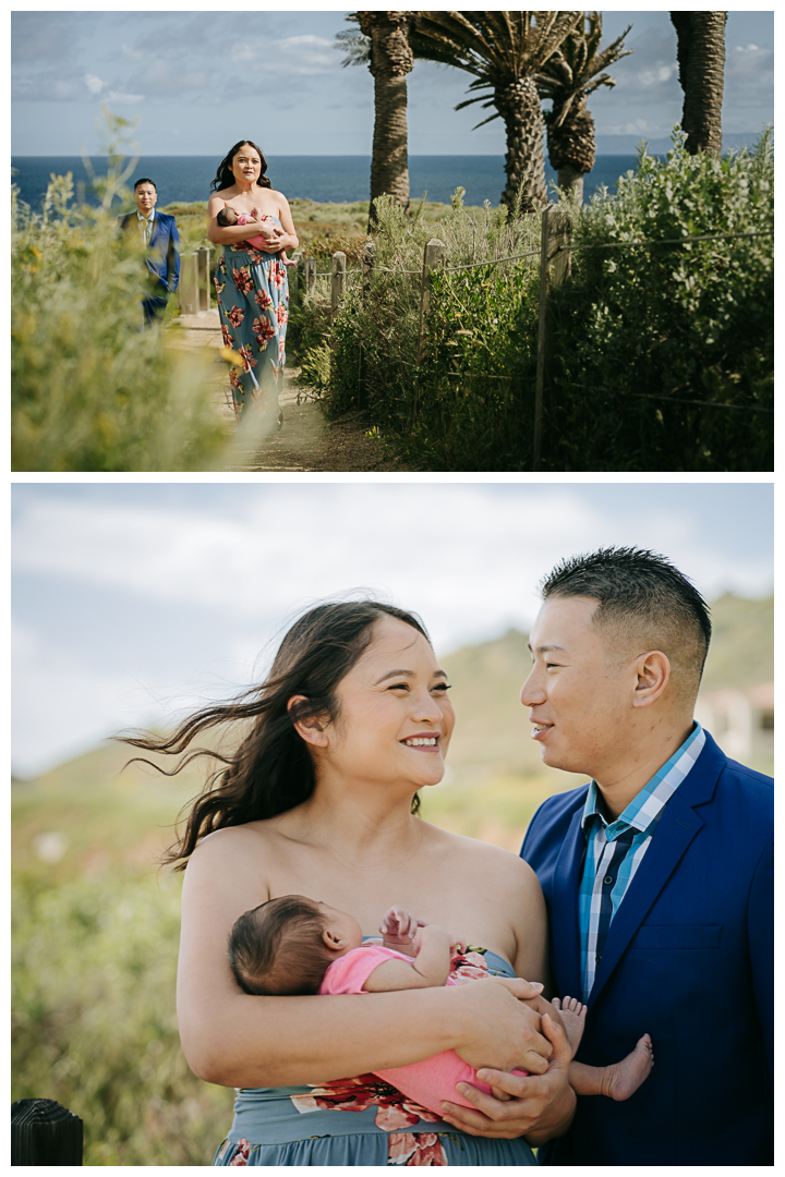 Newborn Family Session at Terranea Resort in Palos Verdes, Los Angeles, California