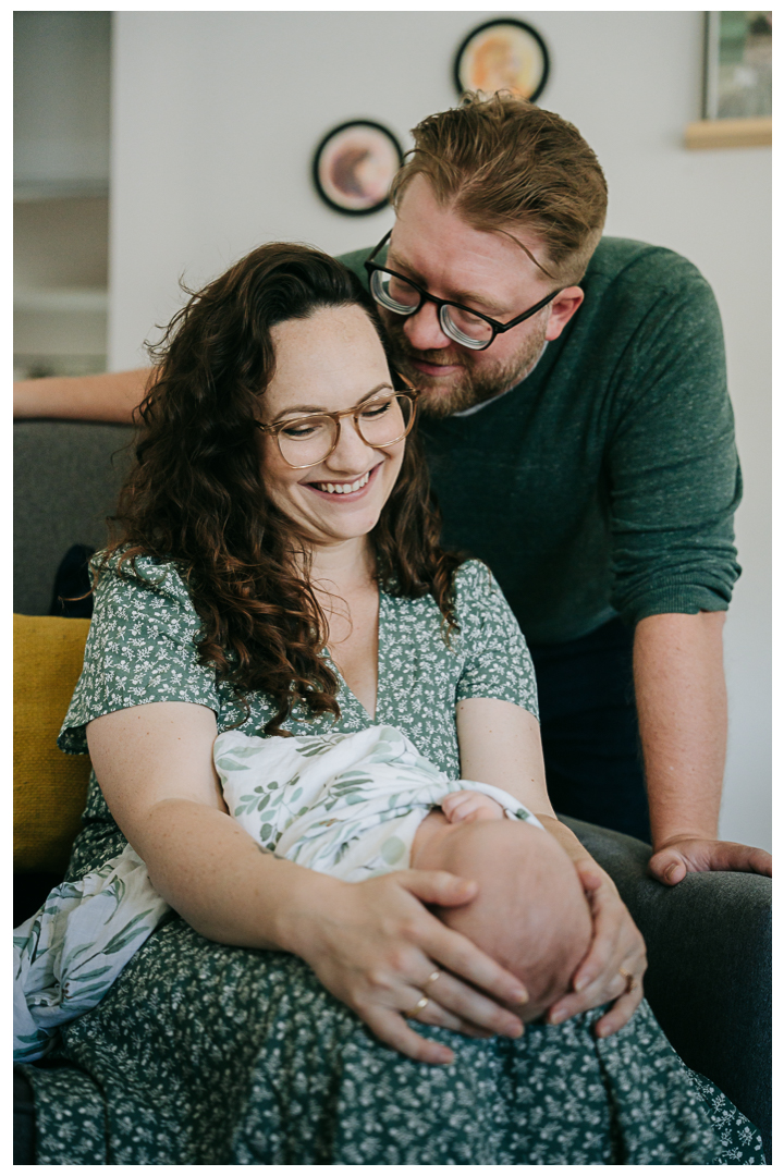 Newborn Family Session at home in Los Angeles, California