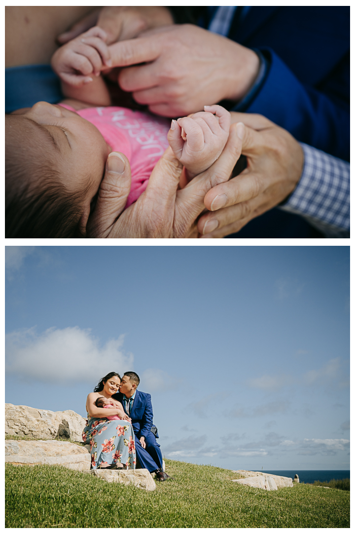 Newborn Family Session at Terranea Resort in Palos Verdes, Los Angeles, California