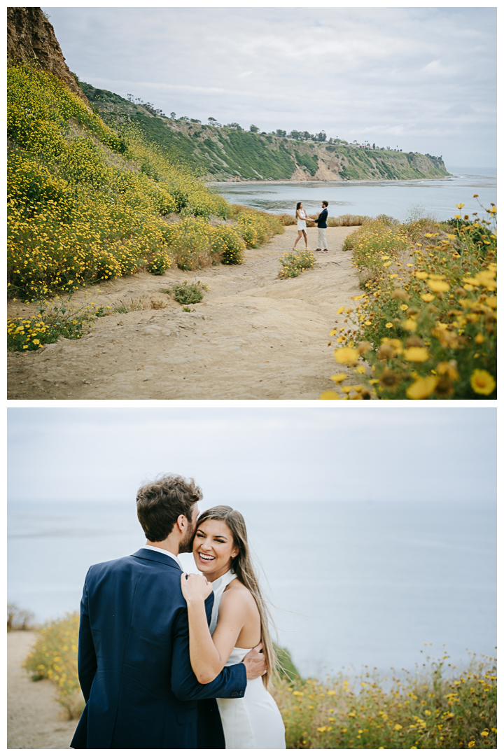 Engagement photos on Bluff Cove in Palos Verdes, Los Angeles, California