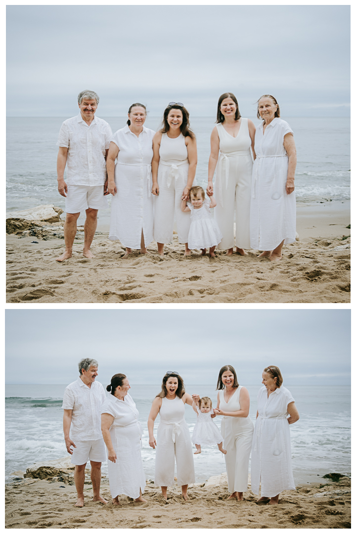 Multigenerational Family Photos at Point Dume in Malibu, Los Angeles, California