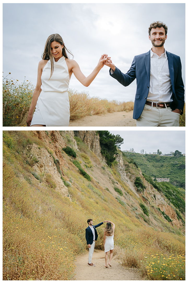 Engagement photos on Bluff Cove in Palos Verdes, Los Angeles, California