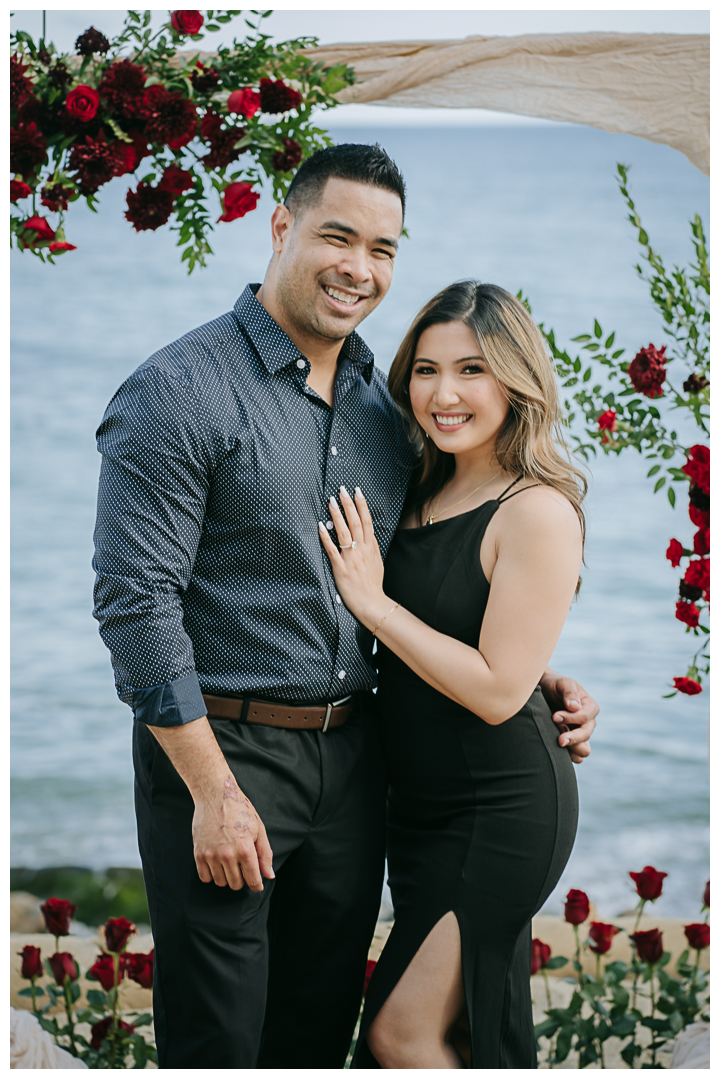 Surprise Proposal and Mini Engagement session at Terranea Resort and Beach in Palos Verdes, Los Angeles, California