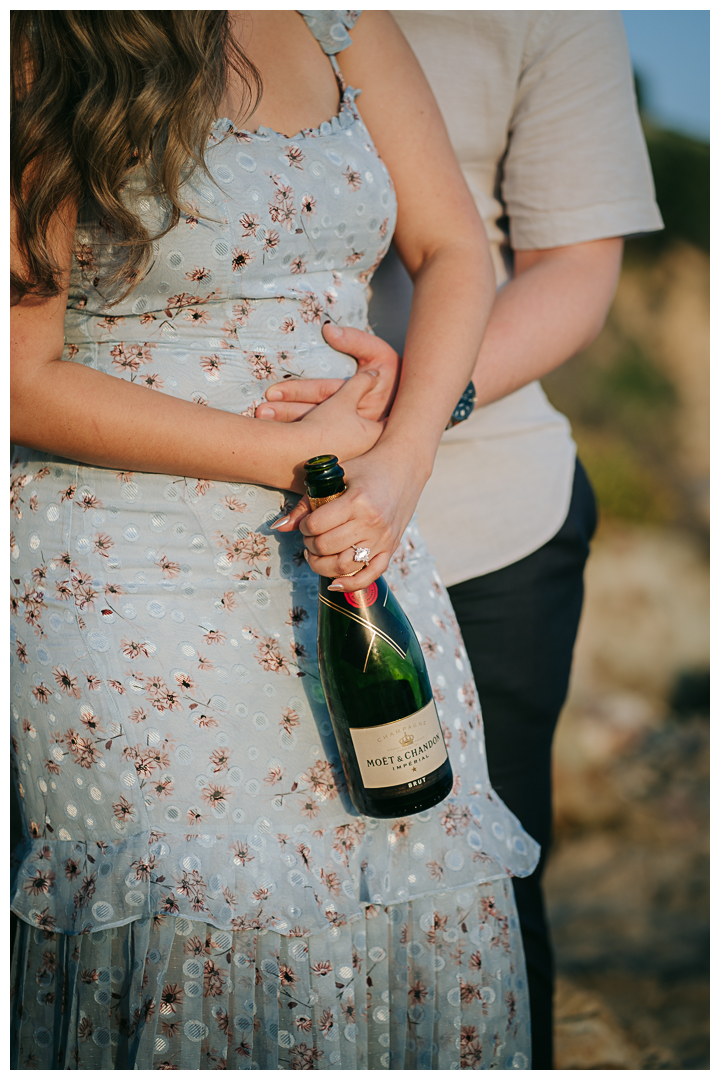 Surprise Proposal at Little Corona Del Mar Beach in Newport Beach, Orange County, California