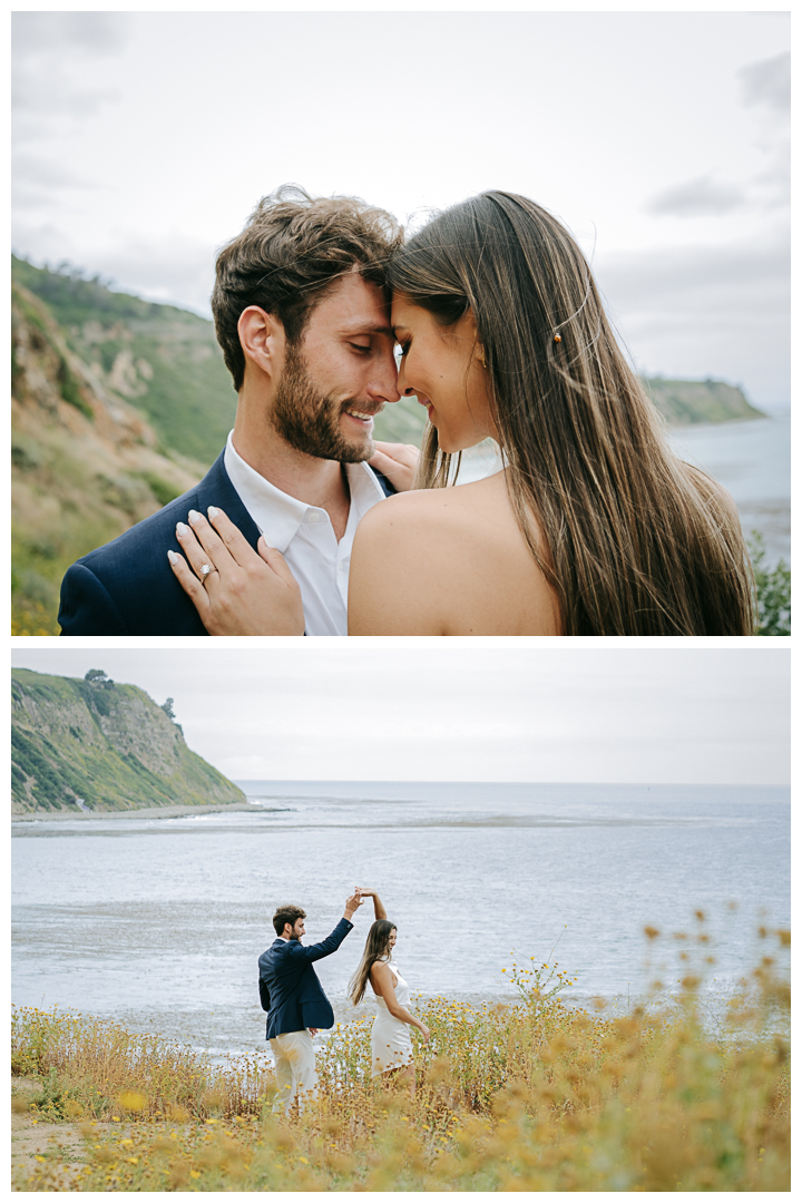 Engagement photos on Bluff Cove in Palos Verdes, Los Angeles, California