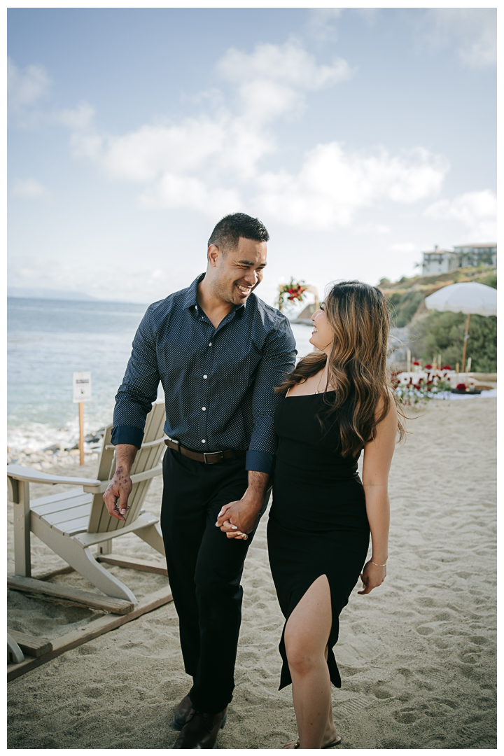 Surprise Proposal and Mini Engagement session at Terranea Resort and Beach in Palos Verdes, Los Angeles, California