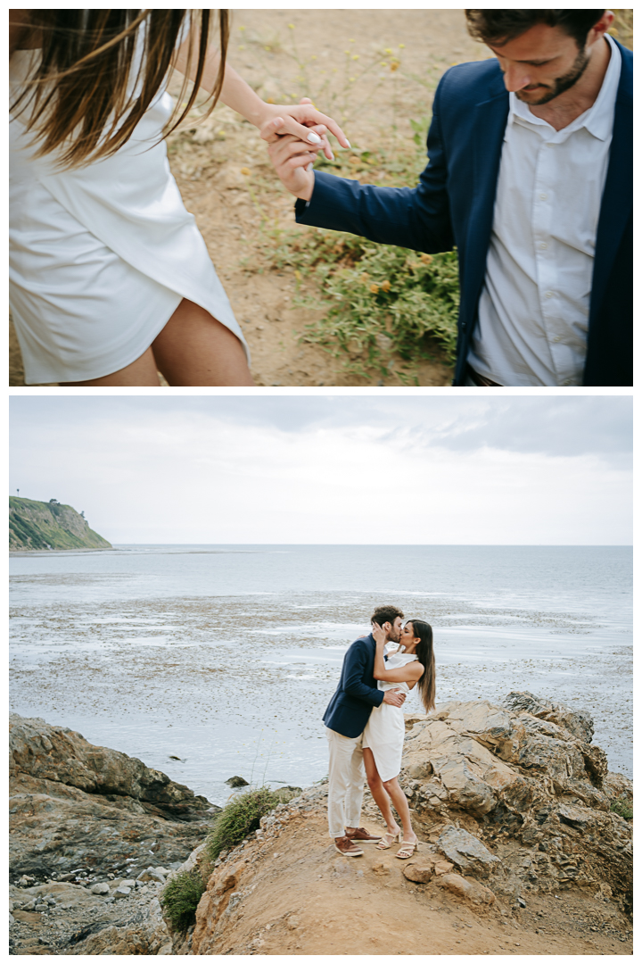 Engagement photos on Bluff Cove in Palos Verdes, Los Angeles, California