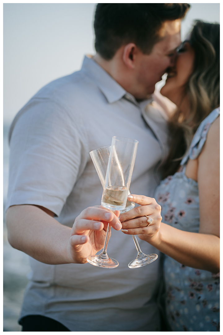 Surprise Proposal at Little Corona Del Mar Beach in Newport Beach, Orange County, California