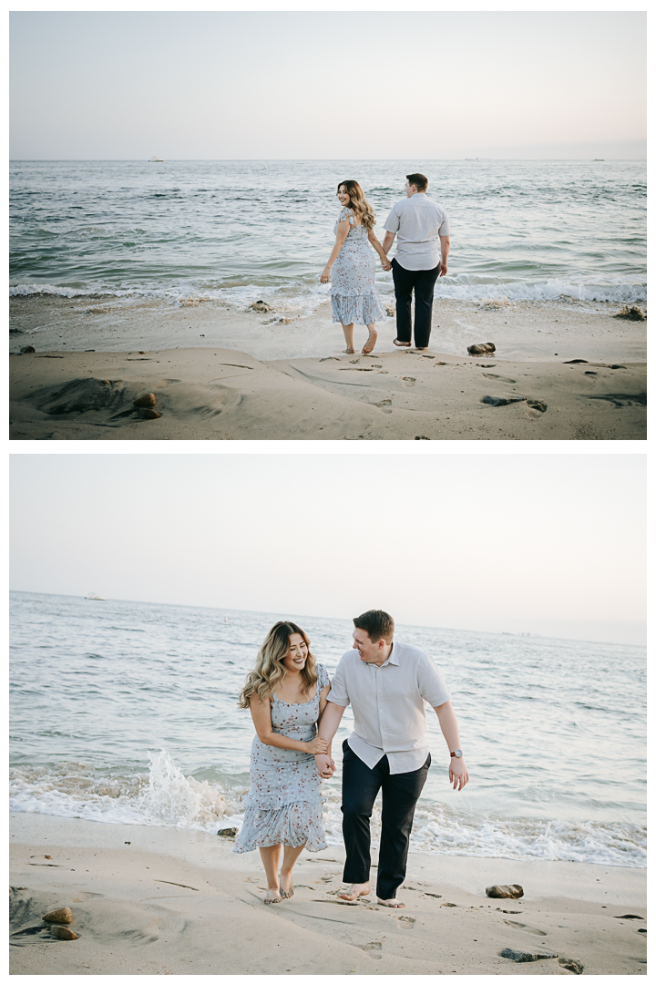 Surprise Proposal at Little Corona Del Mar Beach in Newport Beach, Orange County, California