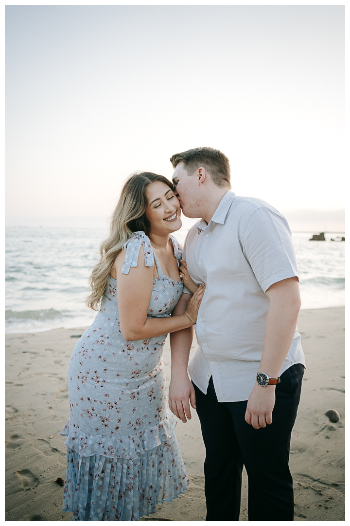 Surprise Proposal at Little Corona Del Mar Beach in Newport Beach, Orange County, California