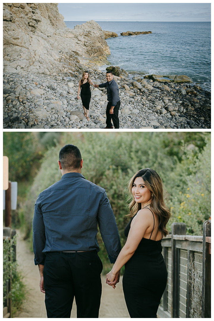 Surprise Proposal and Mini Engagement session at Terranea Resort and Beach in Palos Verdes, Los Angeles, California