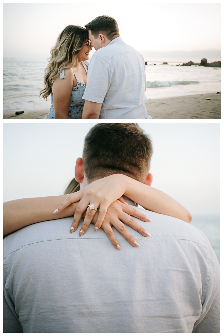 Surprise Proposal at Little Corona Del Mar Beach in Newport Beach, Orange County, California