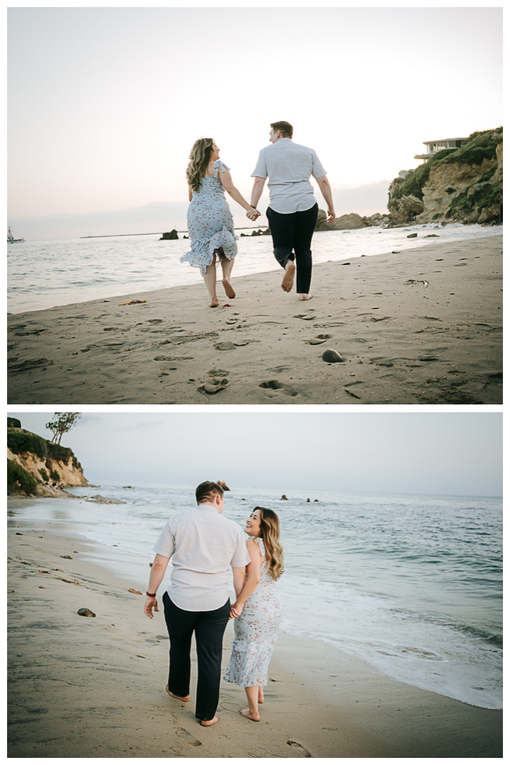 Surprise Proposal at Little Corona Del Mar Beach in Newport Beach, Orange County, California