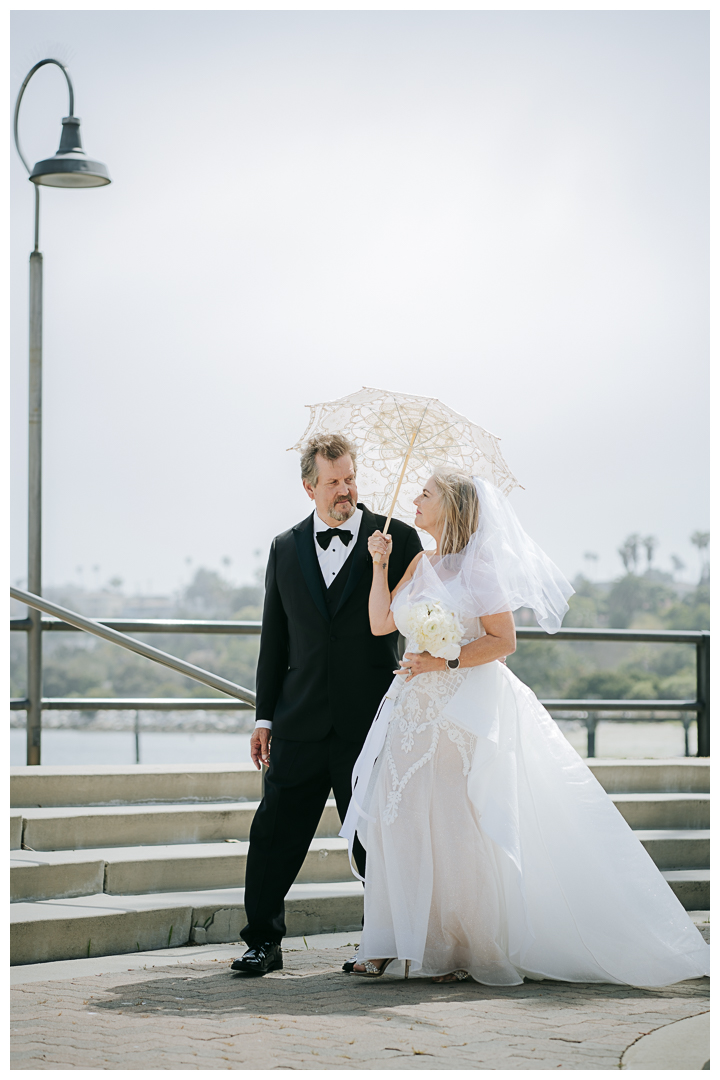 Wedding Ceremony at The Plaza at Cabrillo Marina in San Pedro, Los Angeles, California