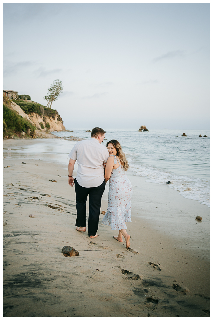 Surprise Proposal at Little Corona Del Mar Beach in Newport Beach, Orange County, California