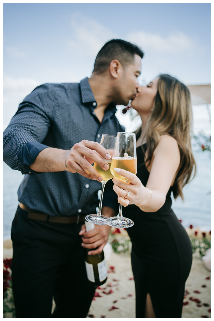 Surprise Proposal and Mini Engagement session at Terranea Resort and Beach in Palos Verdes, Los Angeles, California