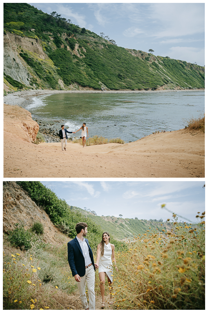 Engagement photos on Bluff Cove in Palos Verdes, Los Angeles, California