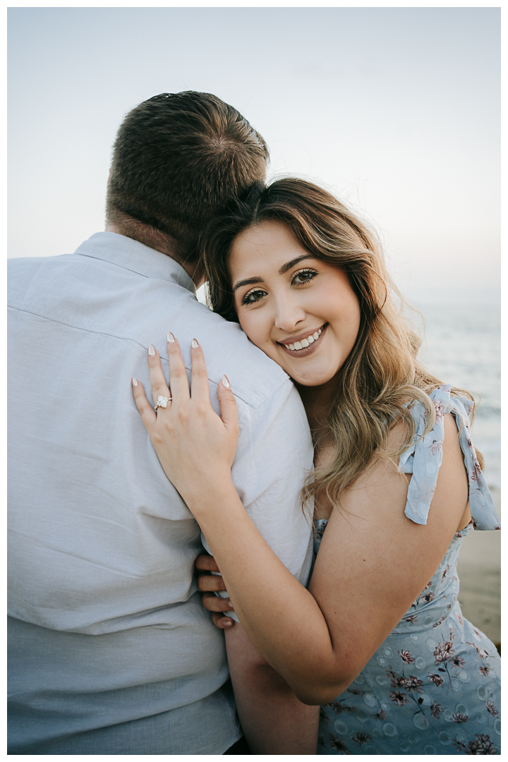 Surprise Proposal at Little Corona Del Mar Beach in Newport Beach, Orange County, California