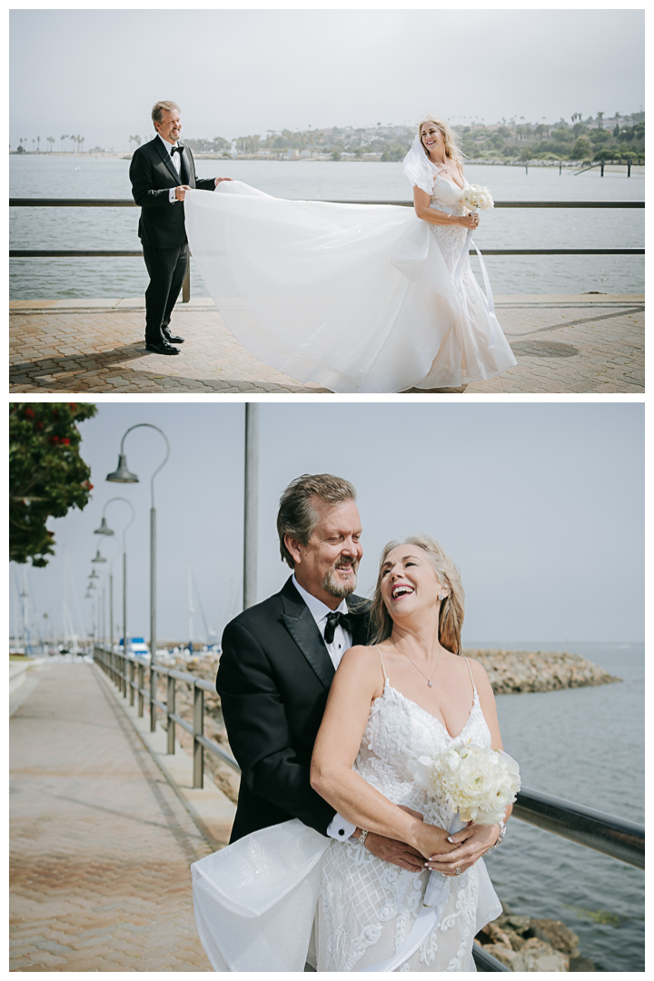 Wedding Ceremony at The Plaza at Cabrillo Marina in San Pedro, Los Angeles, California