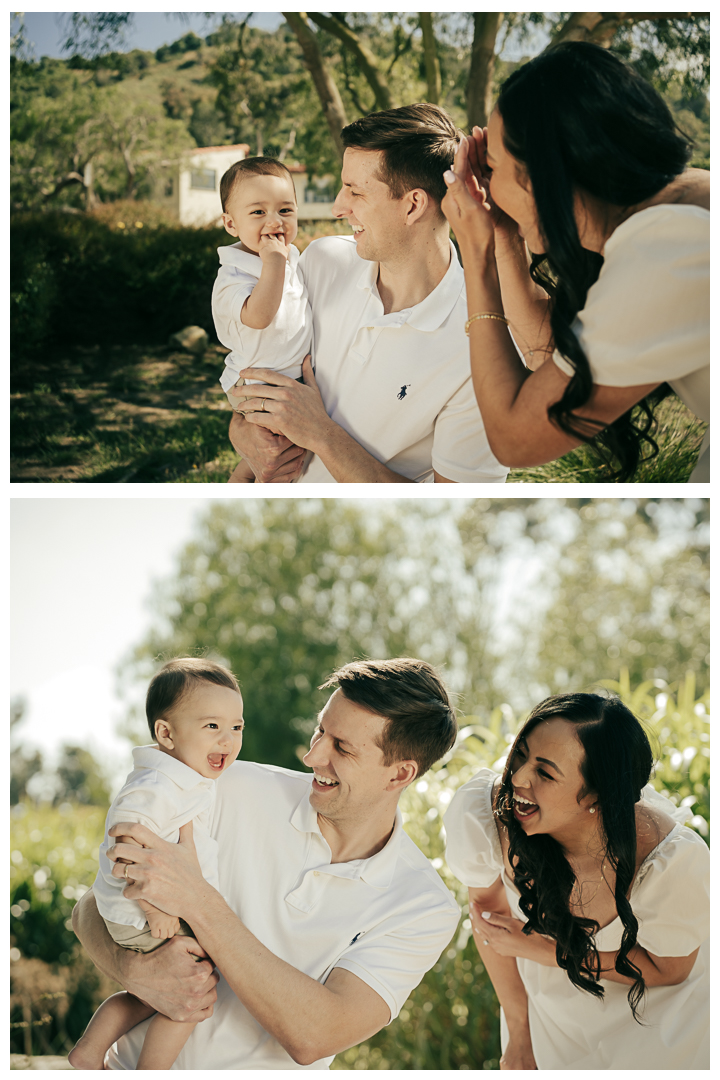 Family Photos with an infant in Palos Verdes, Los Angeles, California