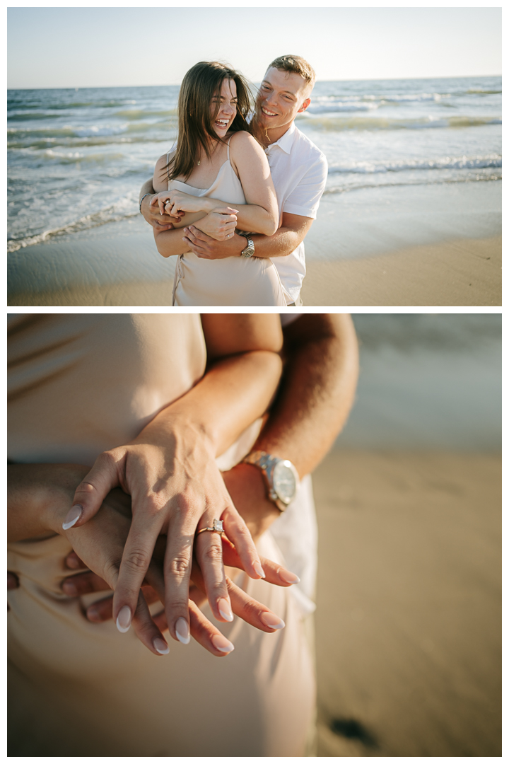 Surprise Proposal and Mini Engagement at Santa Monica Beach, Los Angeles, California