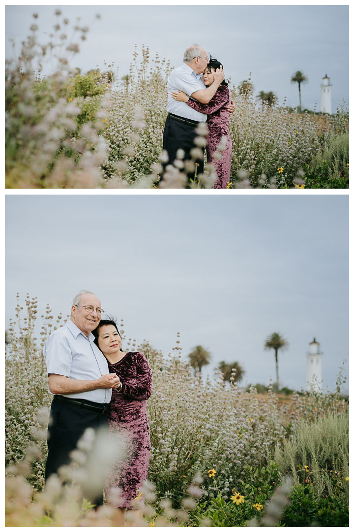 Engagement session at Point Vicente Lighthouse in Palos Verdes, Los Angeles, California