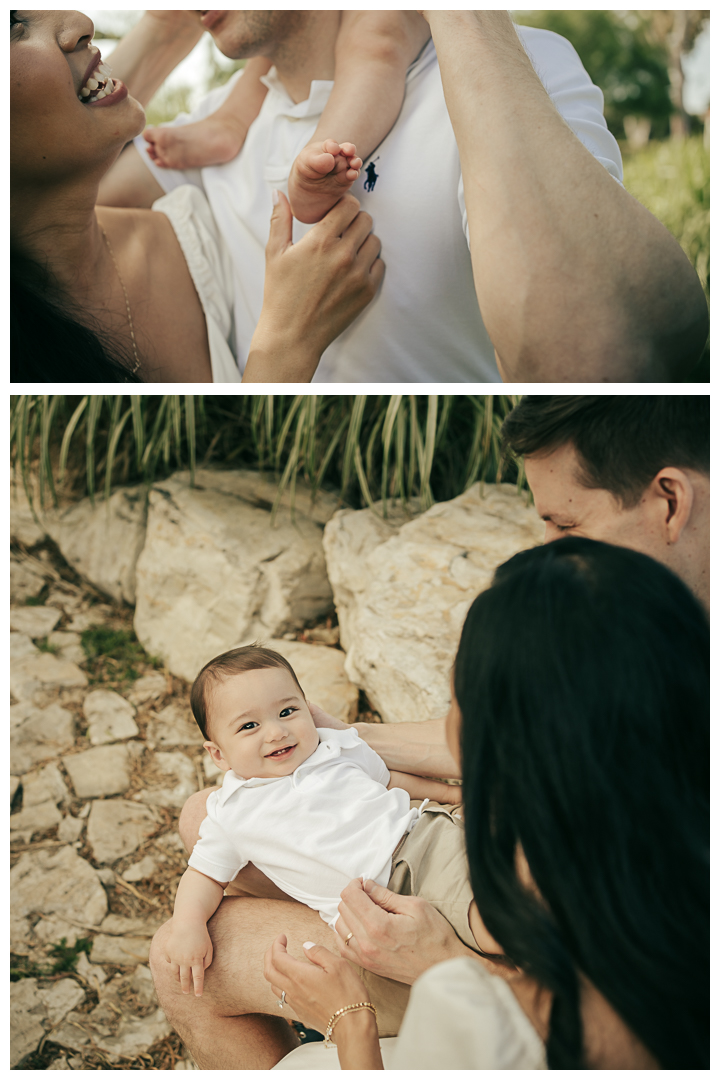 Family Photos with an infant in Palos Verdes, Los Angeles, California