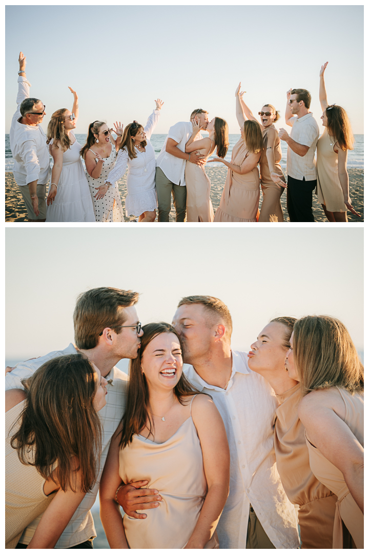 Surprise Proposal and Mini Engagement at Santa Monica Beach, Los Angeles, California