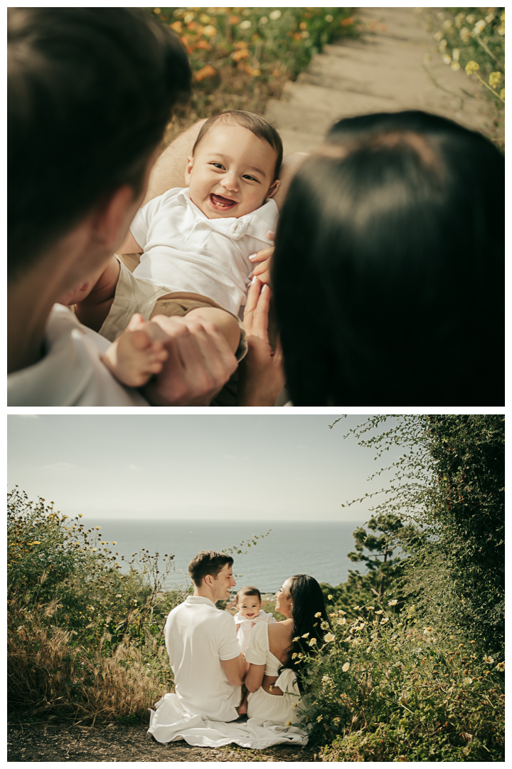 Family Photos with an infant in Palos Verdes, Los Angeles, California