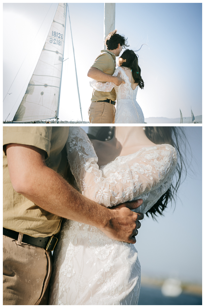 Pre-Wedding Engagement Sailing Boat in Marina Del Rey, Los Angeles, California