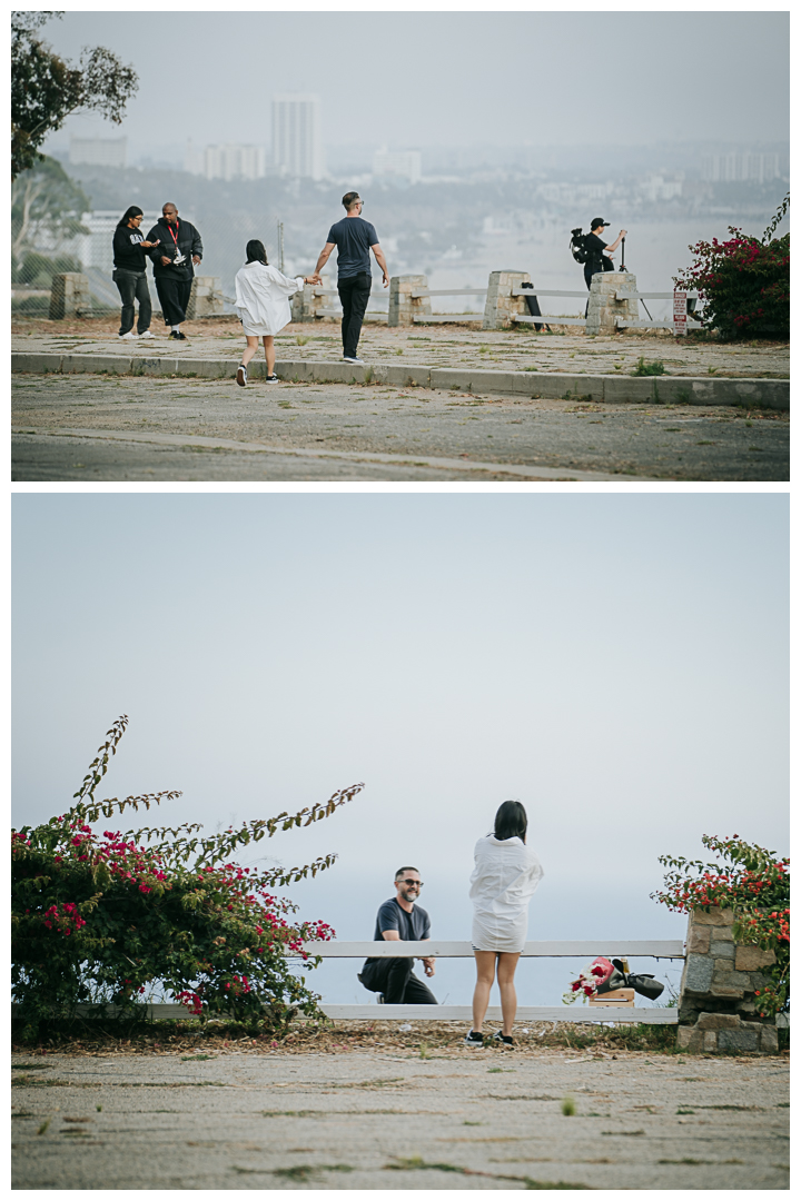 Surprise Proposal and Mini Engagement at Pacific Palisades, Los Angeles, California