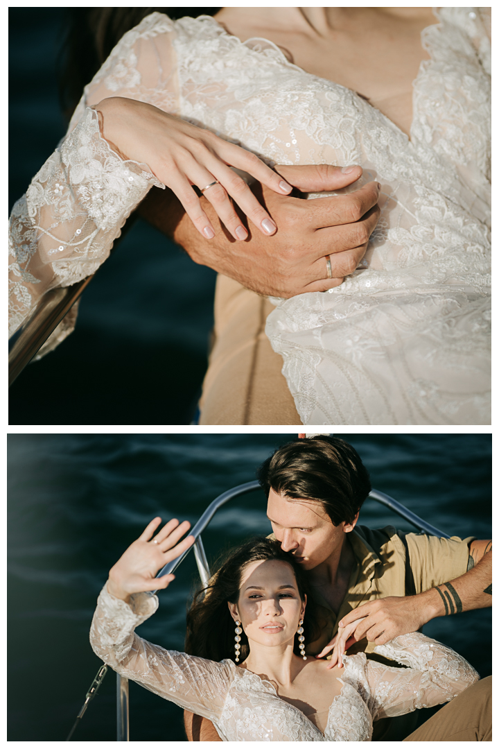 Pre-Wedding Engagement Sailing Boat in Marina Del Rey, Los Angeles, California