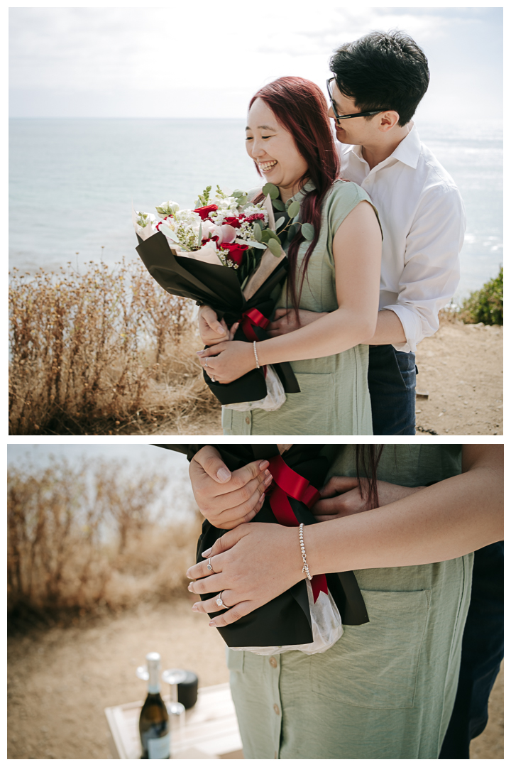 Surprise Proposal at Bluff Cove, Palos Verdes, Los Angeles, California