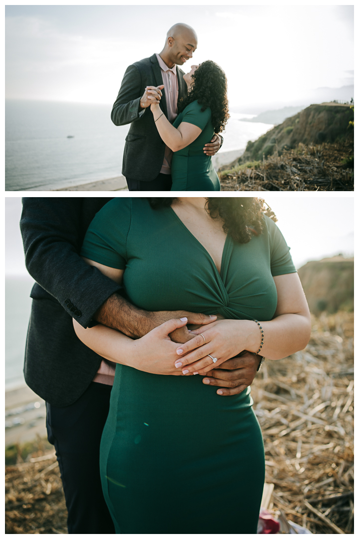 Surprise Proposal and Mini Engagement at Pacific Palisades, Los Angeles, California