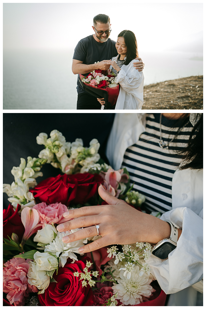 Surprise Proposal and Mini Engagement at Pacific Palisades, Los Angeles, California