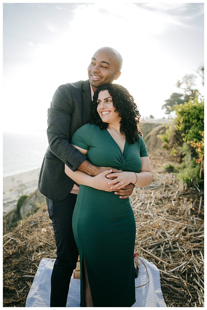 Surprise Proposal and Mini Engagement at Pacific Palisades, Los Angeles, California