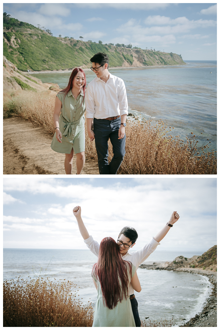 Surprise Proposal at Bluff Cove, Palos Verdes, Los Angeles, California