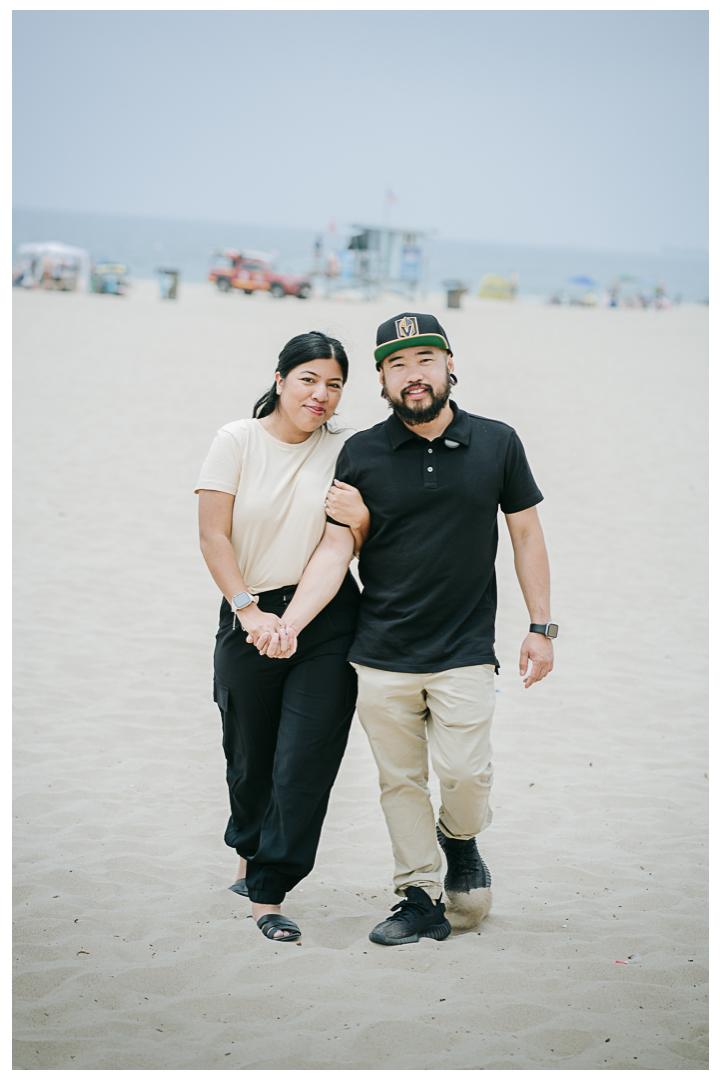 Surprise Proposal at Manhattan Beach, Los Angeles, California