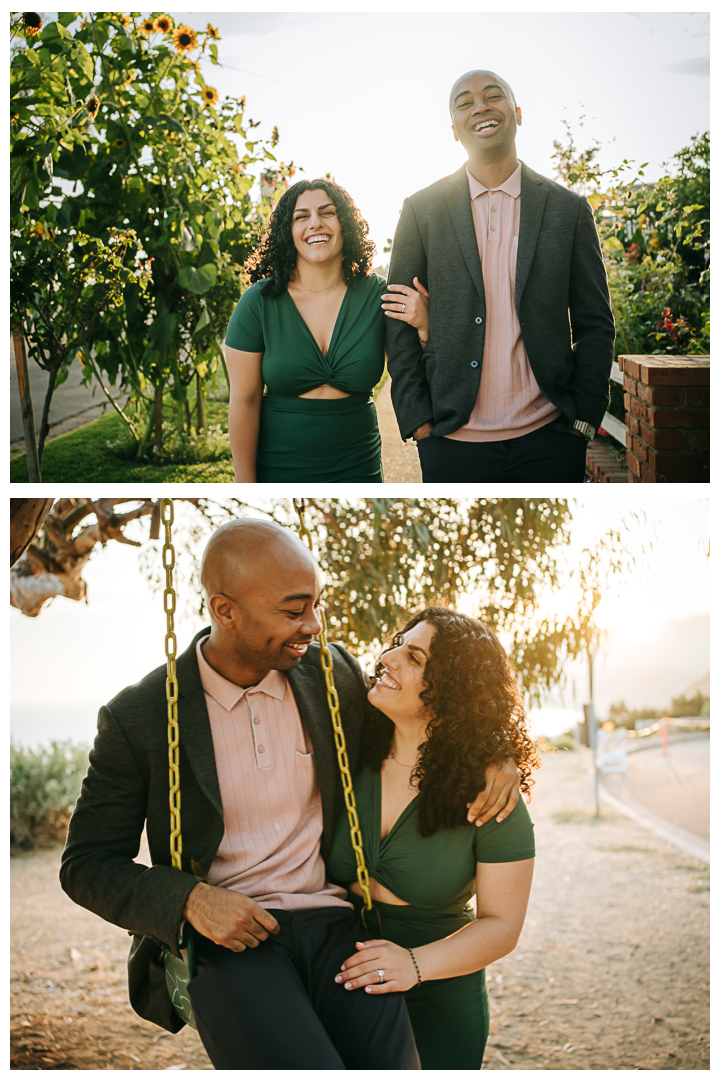 Surprise Proposal and Mini Engagement at Pacific Palisades, Los Angeles, California