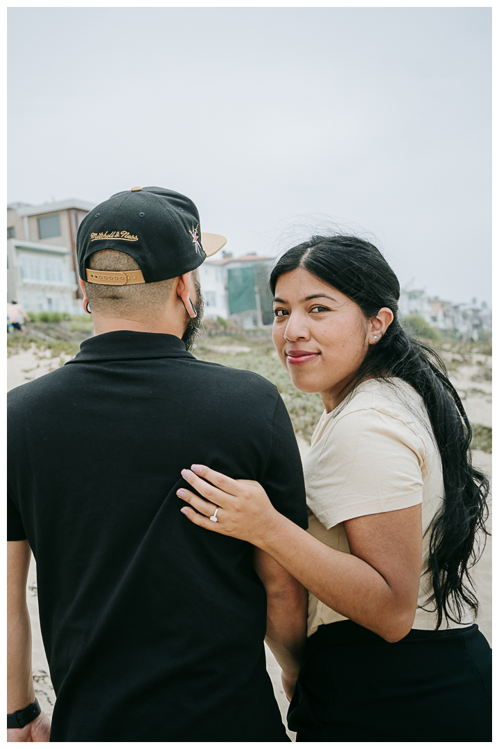 Surprise Proposal at Manhattan Beach, Los Angeles, California