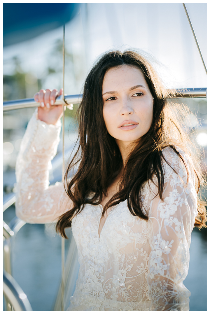 Pre-Wedding Engagement Sailing Boat in Marina Del Rey, Los Angeles, California