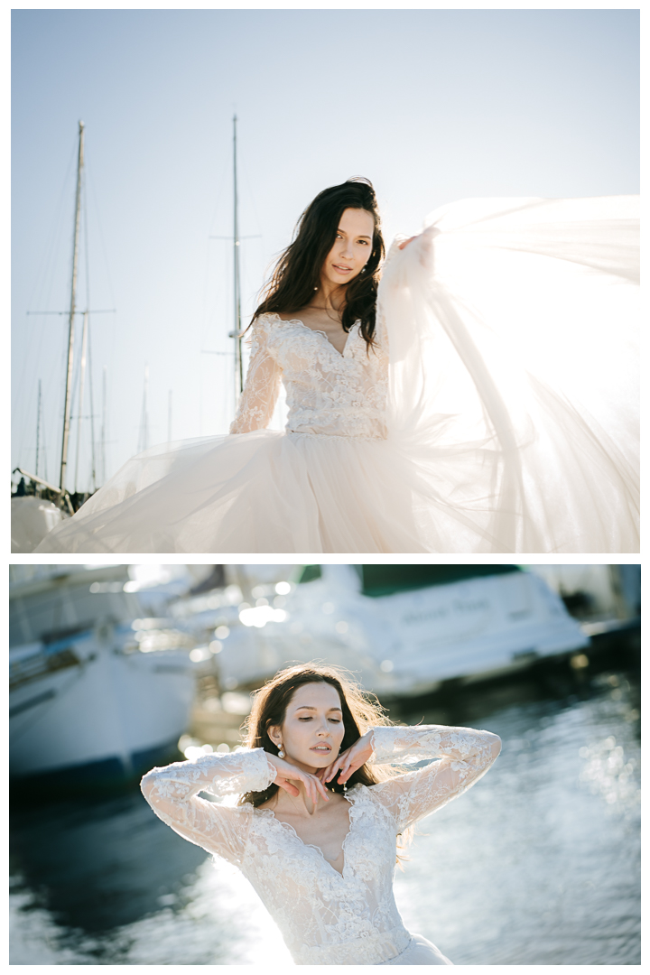 Pre-Wedding Engagement Sailing Boat in Marina Del Rey, Los Angeles, California