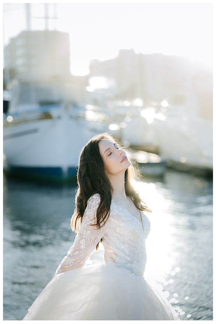 Pre-Wedding Engagement Sailing Boat in Marina Del Rey, Los Angeles, California