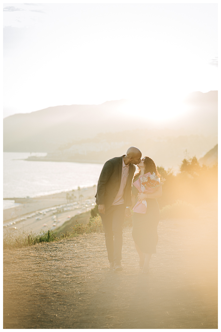 Surprise Proposal and Mini Engagement at Pacific Palisades, Los Angeles, California