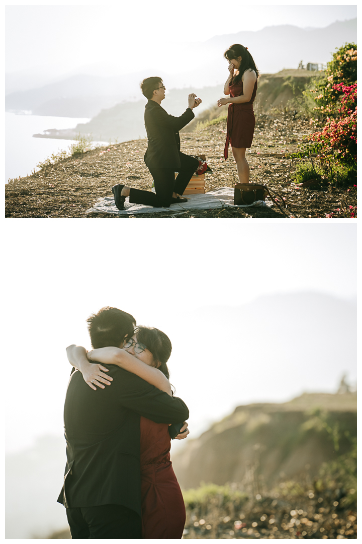 Surprise Proposal at The Point at the Bluff, Pacific Palisades, Los Angeles